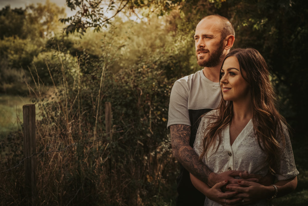 Engagement shoot in the woods